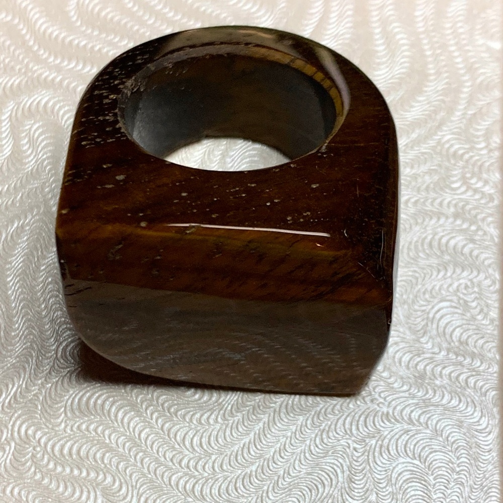 NWOT-POWERFUL BRAZILIAN TIGERS EYE Ring-Sz 9 3/4🎉